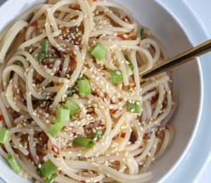 Easy Healthy Garlic Sesame Noodles